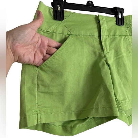 Copper Key Size 3 Lime Green Short Chino Shorts Mid Rise Stretch Preppy - Picture 5 of 9